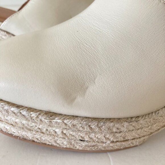 NWOT Alohas Free People Celeste Cream Leather Heeled Clogs Sz 39 - Picture 3 of 9